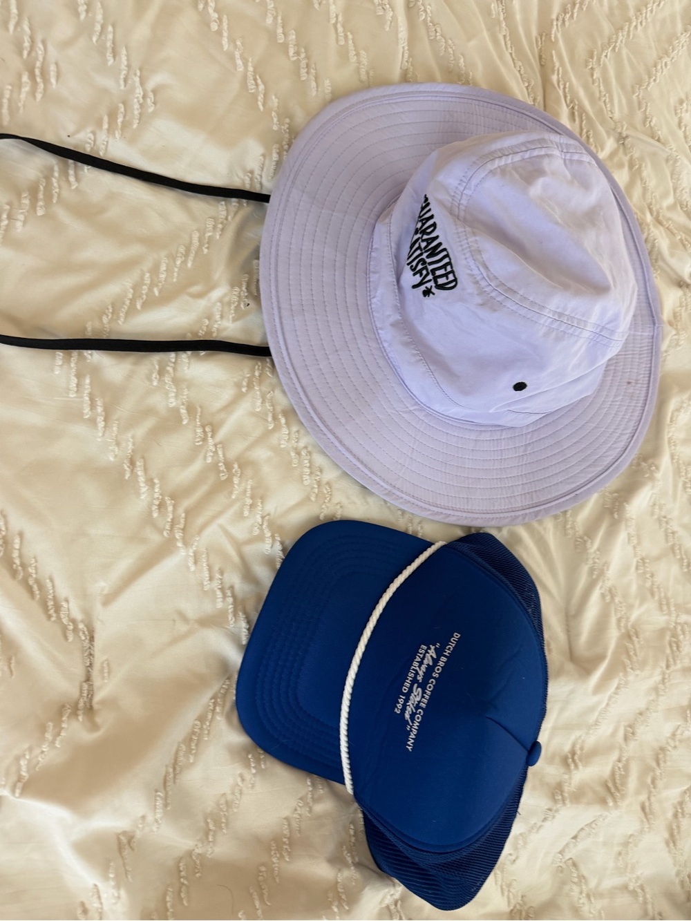 Dutch Bros Lavender and Royal Blue Bucket and Cap Set